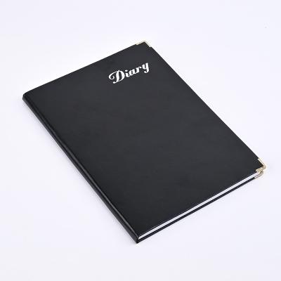 China Printed Custom Black PU leather Cover Small Notebook Customized Embossed Logo Personalized Pages for sale