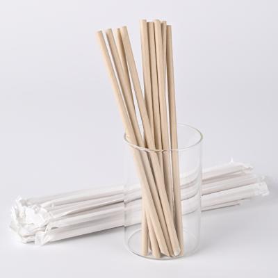 China Disposable Manufacturer Disposable Biodegradable White Paper Straw Eco Friendly Bubble Tea Individually Wrapped Brown Kraft Paper Straws for sale