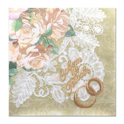 China Disposable Hot Stamping Printing Color Decorative Cocktail Serviettes Napkins For Wedding Dinner Paper Napkins for sale