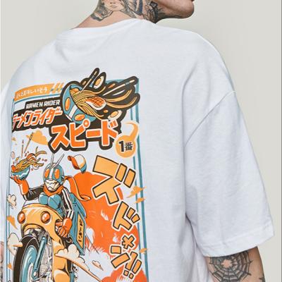 China Streetman Wear T-shirts O Neck Cotton Oversized Short Sleeve Anti-Shrink Sleeve White T-Shirts A6258 for sale