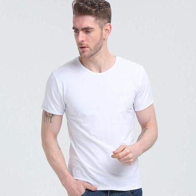 China Anti-pilling Men Around The Neck 100% Cotton Blank White T-Shirt (A001) for sale