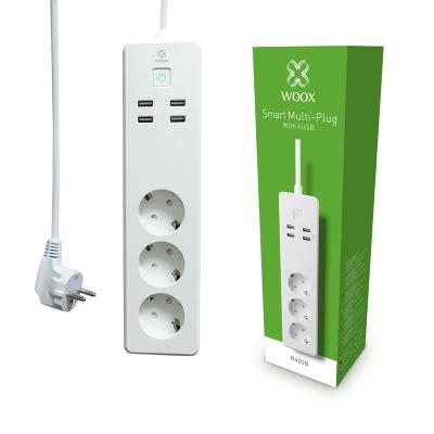 China New commercial smart remote control energy-saving outlet 3 socket 4 outlet WOOX usb smart socket for sale