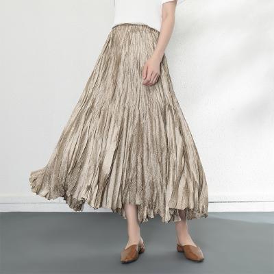 China Breathable Wholesale High Quality Pleats Open Plain Pleated Skirt Ladies Skirt for sale