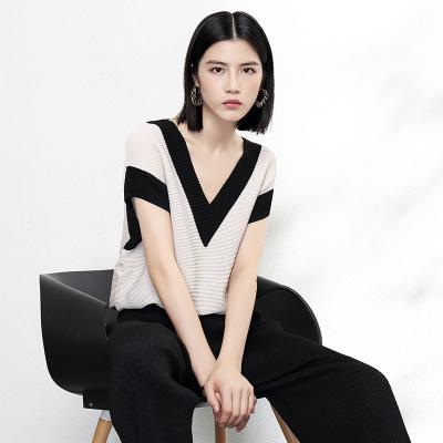 China Wholesale Anti-pilling Craft Pleated Women's T-shirt Casual Loose Women's Ribbed Tank Tops Original Design for sale