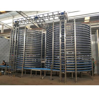 China bakery spiral cooler bread burger toast cooling tower/spiral bread machines à venda