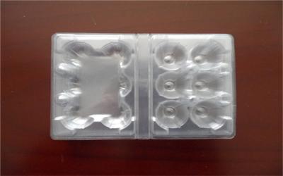 China Recycled Plastic Egg Tray , Disposable OEM Design Plastic Egg Containers for sale