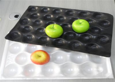 China Moisture Proof Fruit Packaging Trays Black And White Color Custom Logo Printed for sale