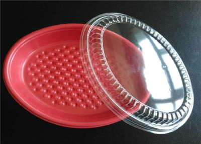 China PP Plastic Takeaway Trays , Four Compartment Food Trays With Lids For Keep Food Clean for sale