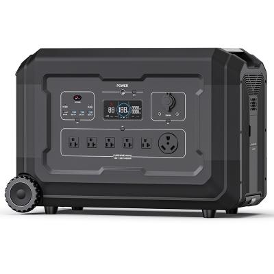 China Portable power station kraftwerk tragbare home 4000w power station lifepo4 remote control power battery charging 110v 5000 watt solar generator for sale