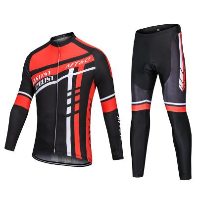 China Autumn Men's Breathable Custom Suits Cycling Bike To Wear Long Sleeve Suit Quick Dry Cycle Wear Uniforms Set Sportswear Clothing Cycling Singlet for sale