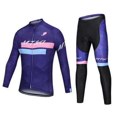 China Breathable Factory Professional Custom Cycling Wear Set Cycling Jerseys Long Sleeve Mens Mountain Bike Jersey Clothing Sportswear Uniforms for sale