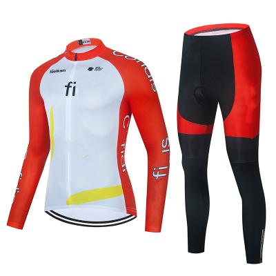 China Breathable Hot Sale Bicycle Cycling Wear Cycling Uniform Custom Design Sportswear Cycling Wholesale Clothing Set Long Cycling Jersey2021 for sale