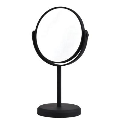 China Professinal Magnifying Standing Round Table Vanity Metal Makeup Mirror for sale