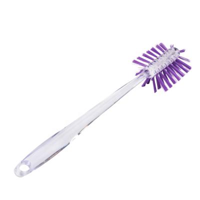 China Durable Plastic Long Handle Clean Water Bottle Brush Cleaning Bottle Scrub Kitchen Insulation Cup Brush for sale