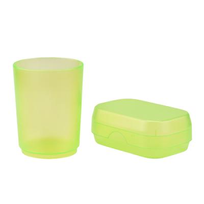 China Plastic Viable Baby Toothbrush Box Cup Soap Box Carry Case Toothbrush Holder Tube for sale