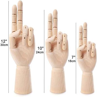 China Home Decoration Art Realistic Wooden Hand for Display Drawing Sketch for sale