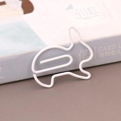 China Unique New Design PET Coated Iron Wire Rabbit Shaped Planner Paper Clips for sale