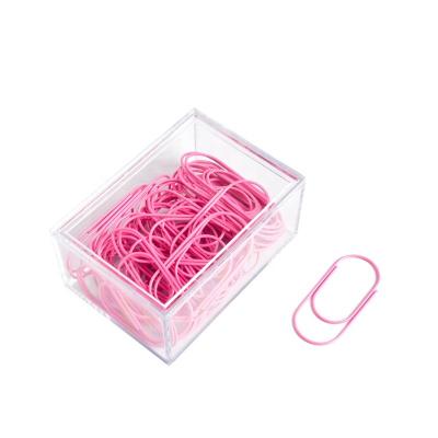 China Office Paper Clips 50x20mm Pink Large Large Size Wide Paper Clips for sale