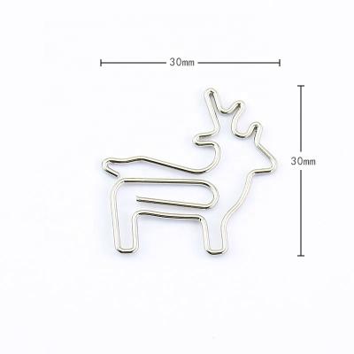 China Wire Vintage Deer Clip Paper Clips Bookmark for sale