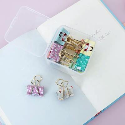 China 12 Pcs Modern Christmas Binder Clips For Gift Office School for sale