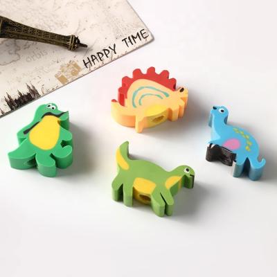 China 3D Assembly/Eco-friendly/Cute/Novelty/Manual/Fancy/Promotional/Custom Stand Apart Dinosaur Flamingo Topper Erasers Pencil Toppers Erasers Animal Toppers For Kids for sale