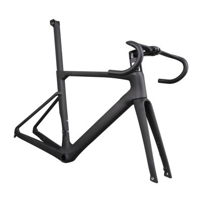 China Road Bikes 2019 HOT ICAN All Internal Flat Cable Carbon Disc Brake Mount Road Bike Frame A9 for sale