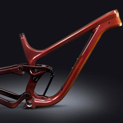 China newest mountain bikes chameleon color paint carbon enduro mtb push bike frame for sale