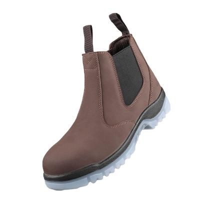 China Kev Lar Waterproof Midsole Boots Safety Chelsea Factory Shoes Compound Toe Wear Proof Genuine Leather Work Safety Shoes for sale