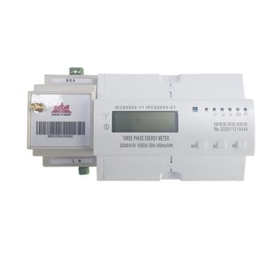 China Intelligent Three Phase Din Rail Energy Meter 60A Wireless Communication for sale