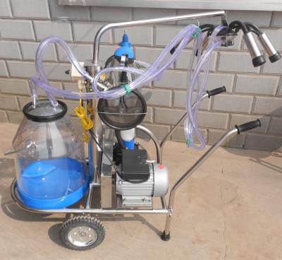 China Mobile Farms Cow Milking Machine With Single Milk Bucket for sale