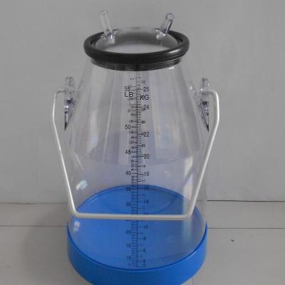 China Transparent farms milk bucket for mobile milking machine for sale