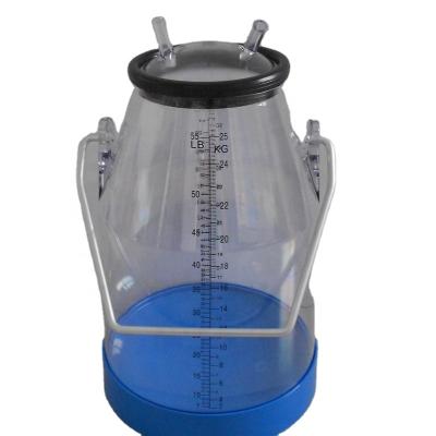 China Milking Machine Clean Mobile Spare Parts Transparent Milk Bucket for sale