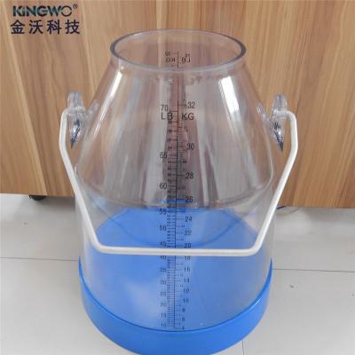 China 32L Strong Transparent Milk Pail For Mobile Milking Machine for sale