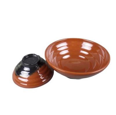 China Sustainable BPA FREE Unbreakable Heat Resistant Japanese Canteen Use Melamine Ramen Bowl for sale