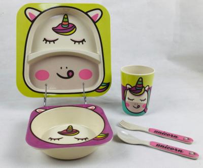 China Hot Selling Safe Cute Kids Animals Free Hot Selling Dishwasher Safe Cute Kids Bamboo Dinner Set BPA Melamine Kids Dinner Set Eco Friendly Bamboo Dinner Set Bamboo Kids for sale