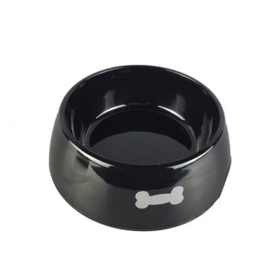 China Viable Wholesale Plastic Pet Feeders Portable Dog Bowl Pets, Melamine Dish Black Cheap Para Mascotas for sale