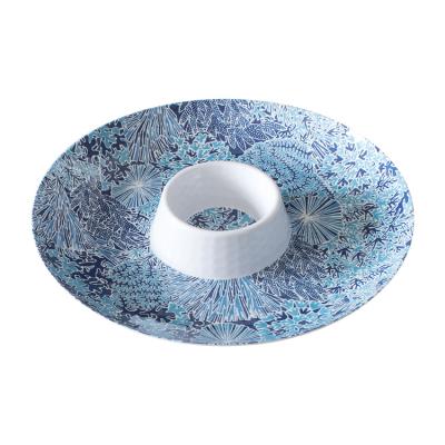 China Servizi piatti ristorante homes and gardens viable cheap dishes, coral reef melamine chip and dip serving platter for sale