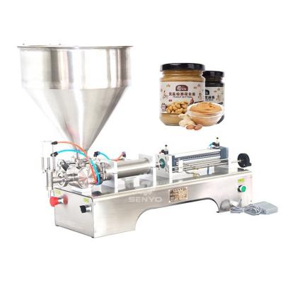 China Pneumatic Quantitative Food Semi-automatic Paste Honey Peanut Butter Liquid Filling Machine for sale