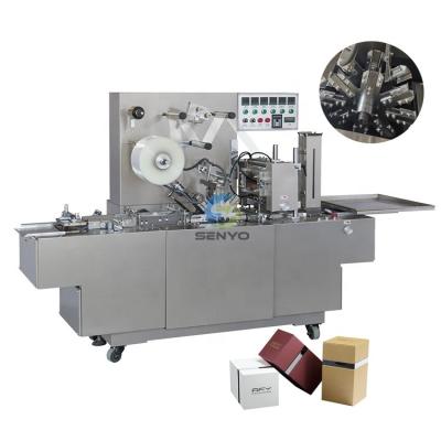 China High efficiency food tea box chewing gum perfume box game card cellophane wrapping machine for sale for sale