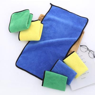 China High Quality Auto Care Car Wash Cloth Large Cleaning Double Faced Microfiber Detailing Towel for sale