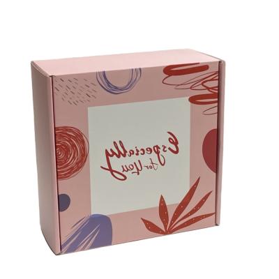 China Custom Logo Recyclable Custom Logo Mailing Cardboard Pink Packing Cardboard Corrugated Paper Mailing Boxes for sale