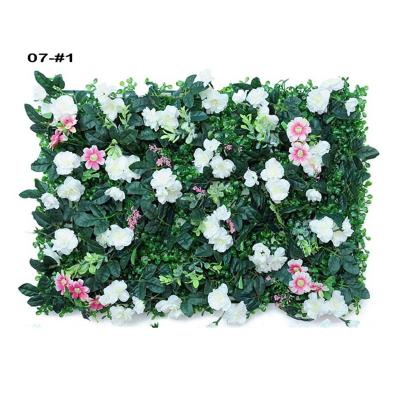 China Contemporary simulation plant party bar wedding decoration flower wall simulation flower wall balcony grass green decoration background wall for sale