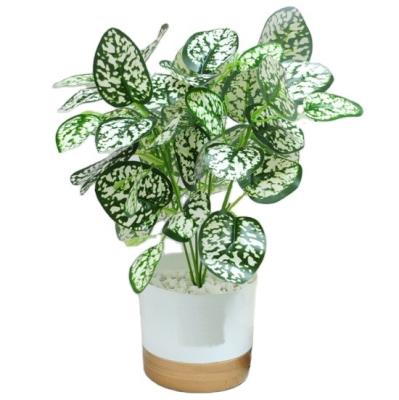 China Contemporary High Quality Plastic Green Desk Decoration Office Four Seasons Lifelike Artificial Plant Potted Plants for sale