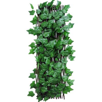 China Contemporary Hot Selling Grape Leaf Garden Fence Ivy Artificial Plastic Fence Outdoor Decoration Fence Plant for sale