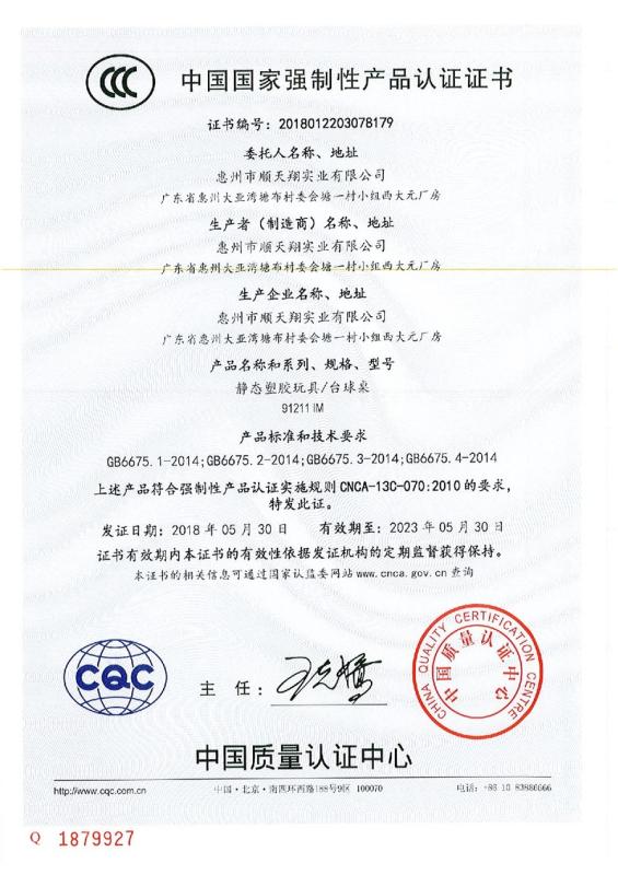 CCC - Huizhou Stx Import And Export Co., Ltd