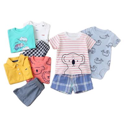 China Shortsleeve Baby Clothes Baby Boy Clothes Sets 100% Cotton Baby Boy's Rompers for sale