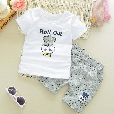 China Cotton Baby Clothes Toddler Clothes Boys Girls Clothes Sets Short Sleeves Clothing Set For Summer for sale