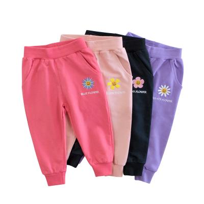 China Breathable Kids Pants Toddler Pants Fashion Kid Girl Pants 100% Cotton for sale