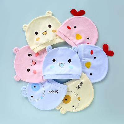 China Newborn Baby Beanie Hat Infant Cartoon Casual Cotton Hats for sale