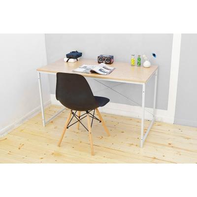 China Modern Simple Fashionable Iron Base Modern Detachable Frame Convenient French MDF Italy Design Computer Desk Laptop Plalt for sale